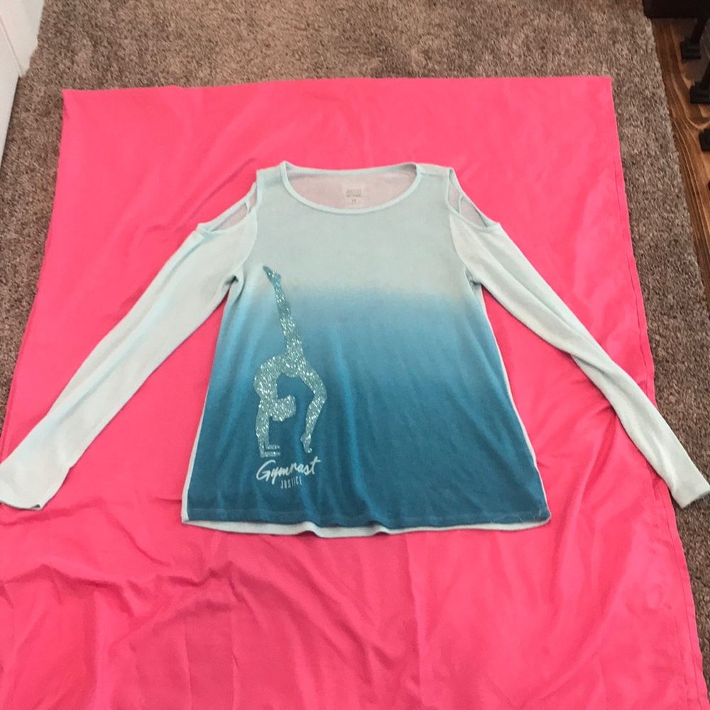 Long sleeve open shoulder shirt